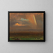 Zonsondergang over een uitgestrekt landschap - Frederic Edwin Church — ingelijst kunstwerk aan de muur