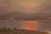 Uitzicht op de Hudson bij zonsondergang - Frederic Edwin Church — weergave van het kunstwerk