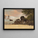 View of the Canadian Falls and Goat Island - Frederic Edwin Church — framed artwork on a wall