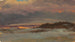 Landschap met blauwe heuvel bij zonsondergang, Hudson, New York - Frederic Edwin Church — weergave van het kunstwerk