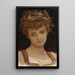 Study of a Girl's Head Crowned with Laurel - Frederic Leighton — framed artwork on a wall