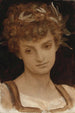 Study of a Girl's Head Crowned with Laurel - Frederic Leighton — artwork view
