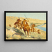 Episode van het buffelgeweer - Frederic Remington — ingelijst kunstwerk aan de muur