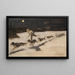 Huskies op de bevroren weg pratend Musquash - Frederic Remington — ingelijst kunstwerk aan de muur