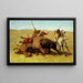 De bizonjacht - Frederic Remington — ingelijst kunstwerk aan de muur