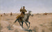 De vlucht - Frederic Remington — weergave van het kunstwerk