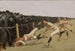 Touchdown Yale tegen Princeton Thanksgiving Day 27 nov. 1890 Yale 32 Princeton 0 - Frederic Remington — weergave van het kunstwerk
