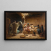Een interieur in Biskra - Frederick Arthur Bridgman — ingelijst kunstwerk aan de muur
