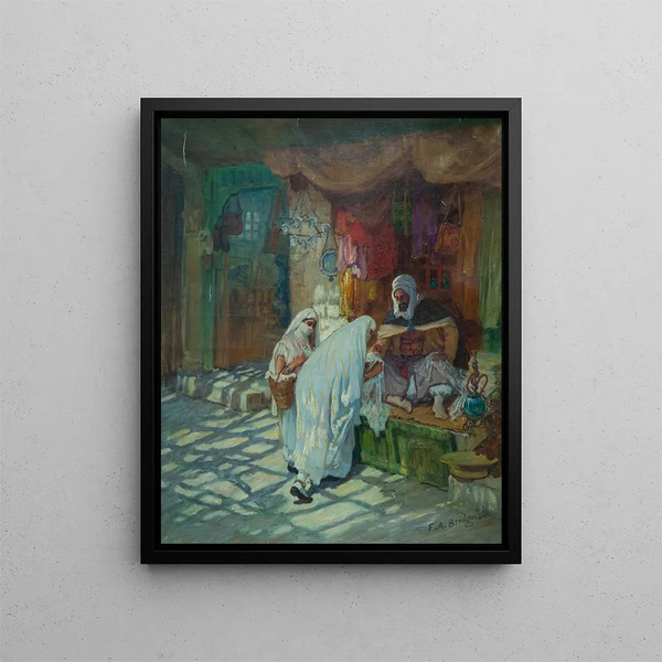 Le Bazar - Frederick Arthur Bridgman — ingelijst kunstwerk aan de muur
