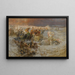 Farao en zijn leger verzwolgen door de Rode Zee - Frederick Arthur Bridgman — ingelijst kunstwerk aan de muur