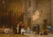 Gebedsmoment in de moskee van Caïro - Frederick Arthur Bridgman — weergave van het kunstwerk