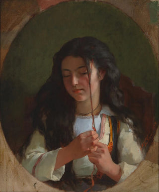 Frederick Arthur Bridgman - Study of a Young Girl Pont Aven.webp