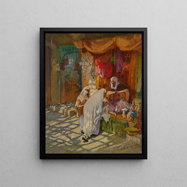 Le Bazar - Frederick Arthur Bridgman — ingelijst kunstwerk aan de muur
