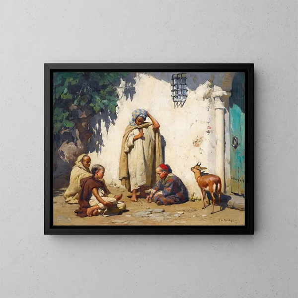 De Jonge Schriftsteller - Frederick Arthur Bridgman — ingelijst kunstwerk aan de muur