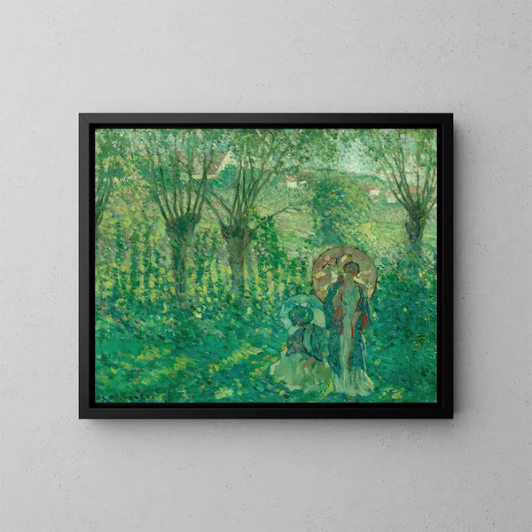 En promenade - Frederick Carl Frieseke — ingelijst kunstwerk aan de muur