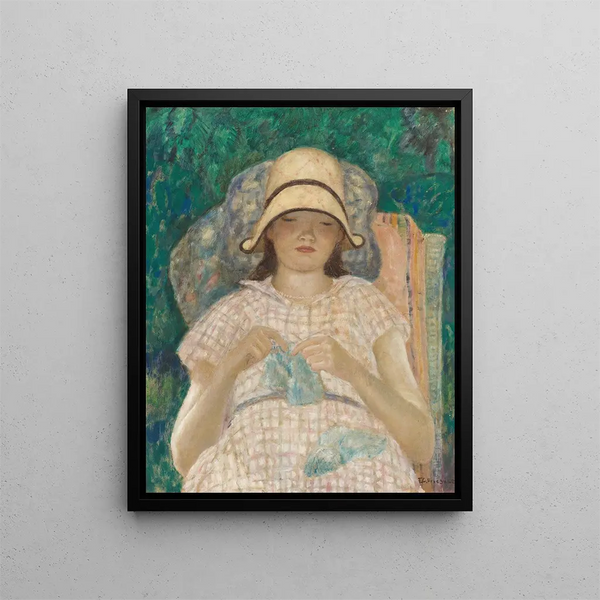 Frederick Carl Frieseke - Girl Knitting.webp
