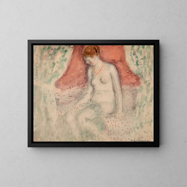 Nu - Frederick Carl Frieseke — ingelijst kunstwerk aan de muur