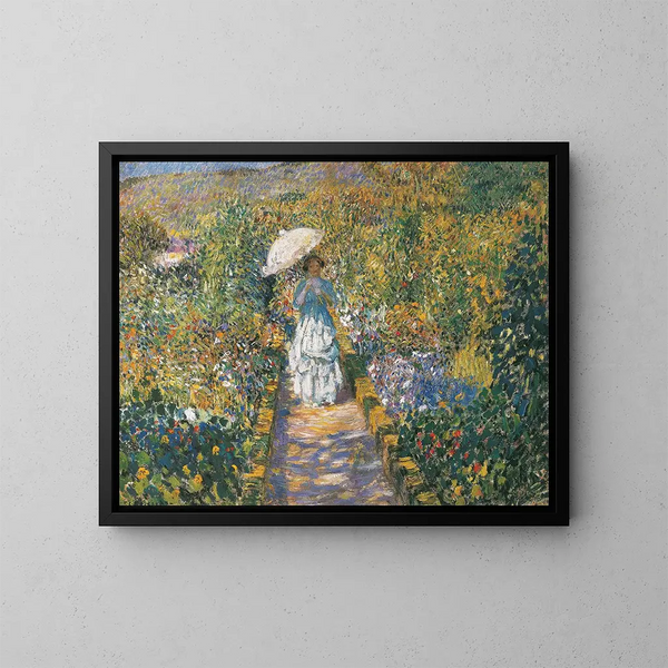 De tuinpad - Frederick Carl Frieseke — ingelijst kunstwerk aan de muur