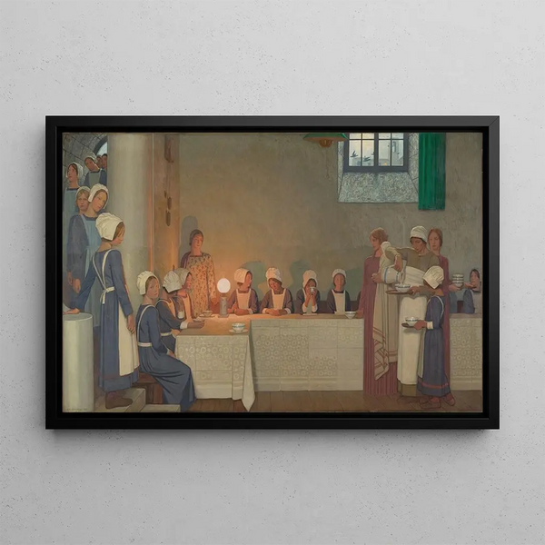 Frederick Cayley Robinson - Orphan Girls Entering the Refectory of a Hospital.webp