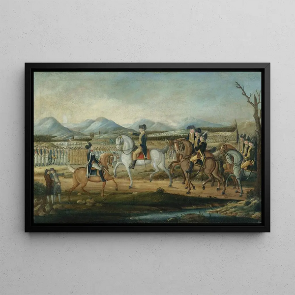 Frederick Kemmelmeyer - Washington Reviewing the Western Army at Fort Cumberland Maryland.webp