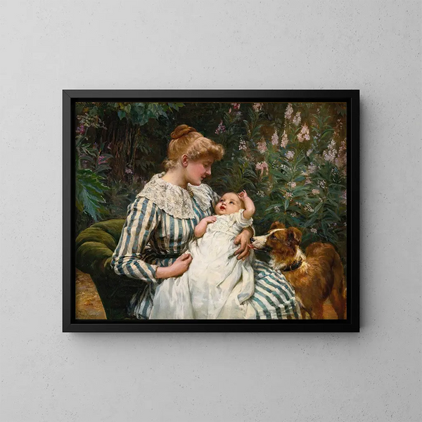 Vriendschappelijke herinnering - Frederick Morgan — ingelijst kunstwerk aan de muur
