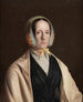 Portret van een dame met hoed en sjaal - Frederick Randolph Spencer — weergave van het kunstwerk