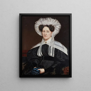 Frederick Randolph Spencer - Portrait of a Lady in a Lace Cap said to be a Wife of a Sea Captain.webp
