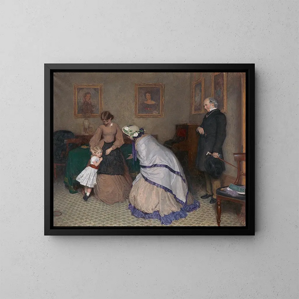 Vreemde gezichten - Frederick Walker — ingelijst kunstwerk aan de muur
