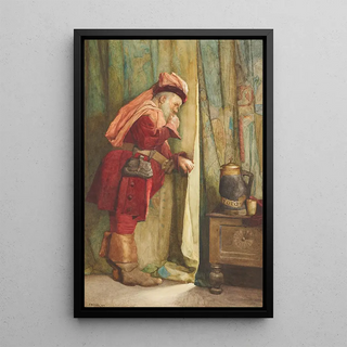 Frederick William Davis - Falstaff I will esconce me behind the Arras.webp