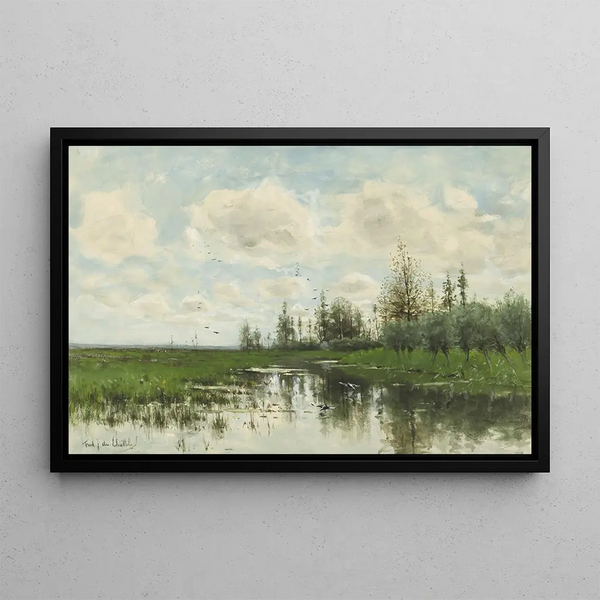 Fredericus Jacobus van Rossum du Chattel - Poel met bomen en weiland.webp