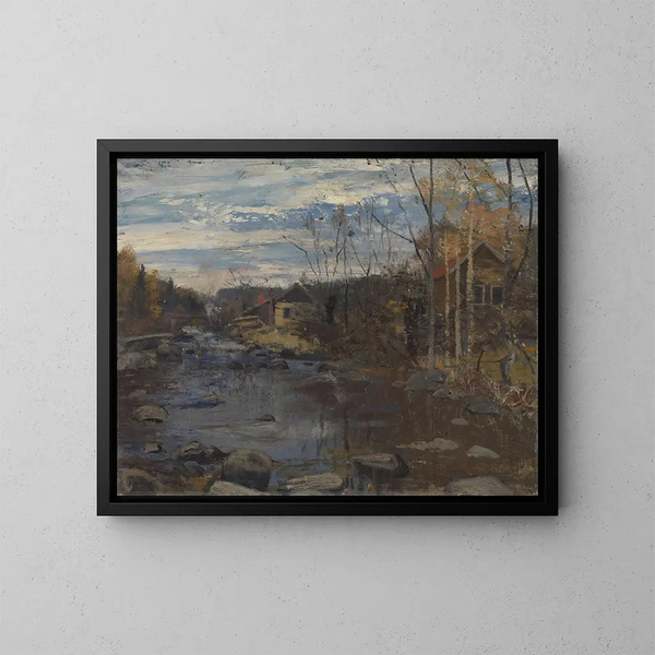 De Sandvikselven - Frederik Collett — ingelijst kunstwerk aan de muur