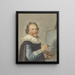 Portrait painting of Frederik Hendricksz Vroom at his easel - Frederik Hendricksz Vroom — framed artwork on a wall