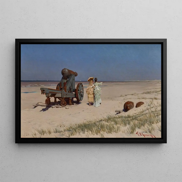 Aan de rand van de zee - Frederik Hendrik Kaemmerer — ingelijst kunstwerk aan de muur