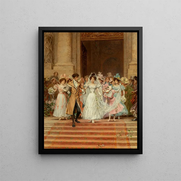 L'huwelijkskerk van St Roch Parijs - Frederik Hendrik Kaemmerer — ingelijst kunstwerk aan de muur