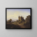 Het kasteel van Bresheim aan de oever van de Eifel-rivier - Frederik Sødring — ingelijst kunstwerk aan de muur