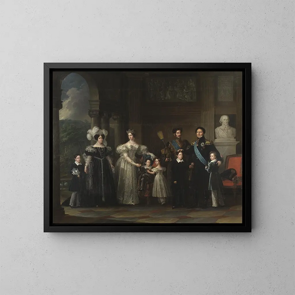 Familie Bernadotte - Fredric Westin — ingelijst kunstwerk aan de muur