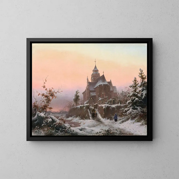 December - Fredrik Marinus Kruseman — ingelijst kunstwerk aan de muur