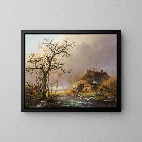 februari - Fredrik Marinus Kruseman — ingelijst kunstwerk aan de muur