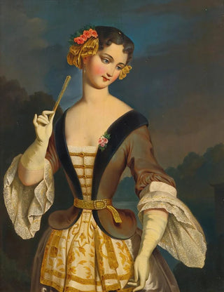French School - Portrait Of A Woman HalfLength.webp