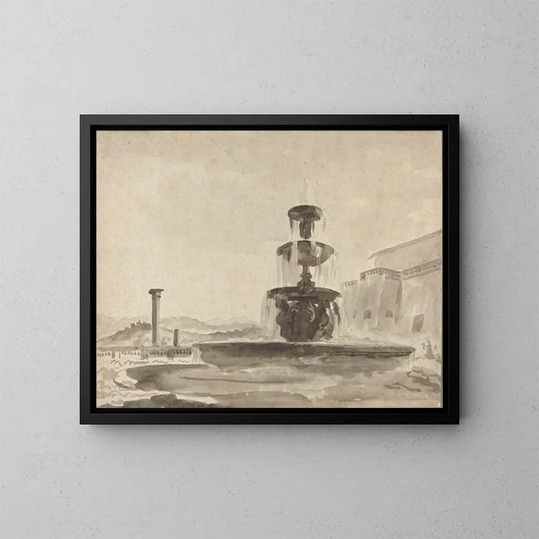 La Fontaine - Franse School — ingelijst kunstwerk aan de muur