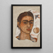 Autoportrait très laid - Frida Kahlo — ingelijst kunstwerk aan de muur