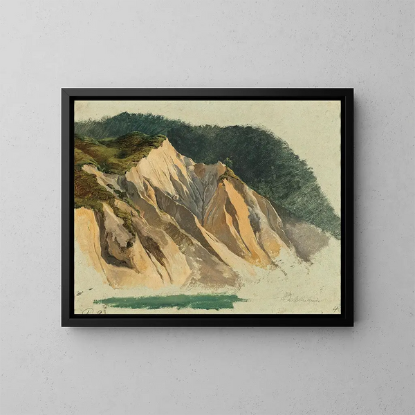 van een rotsachtige ruïne bij Wildalpen - Friedrich August Matthias Gauermann — ingelijst kunstwerk aan de muur