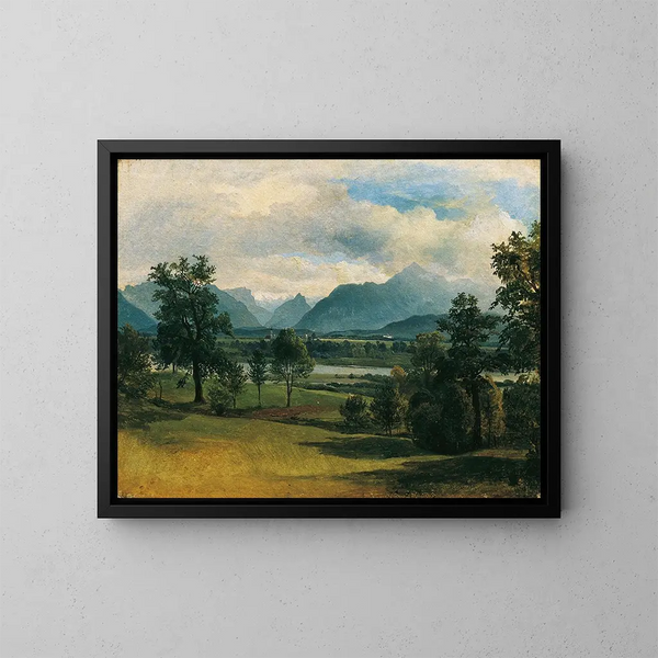 Vue sur Liefering - Friedrich August Matthias Gauermann — ingelijst kunstwerk aan de muur