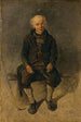 Fermier fumant une pipe - Friedrich August Matthias Gauermann — weergave van het kunstwerk