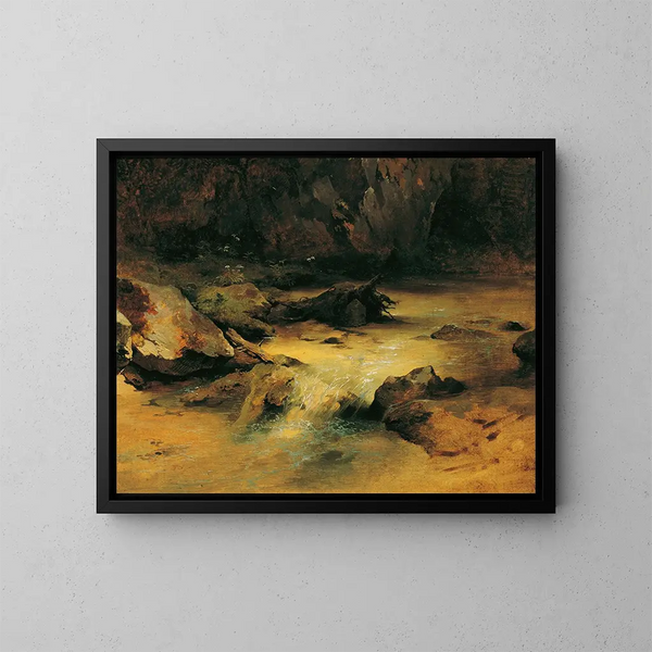 Rivière sauvage - Friedrich August Matthias Gauermann — ingelijst kunstwerk aan de muur