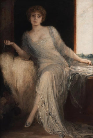 Friedrich August von Kaulbach - Portrait einer sitzenden Dame.webp