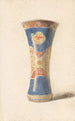 vaas geschilderd met blauwe basis - Friedrich Carl von Scheidlin — weergave van het kunstwerk