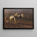 Landbouwers met paardenaanhangwagen - Friedrich Eckenfelder — ingelijst kunstwerk aan de muur