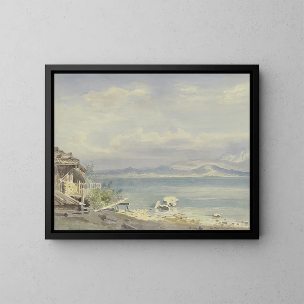 Vrouw van Chiemsee - Friedrich Ernst Morgenstern — ingelijst kunstwerk aan de muur