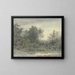 Houten schilderij aan de waterkant - Friedrich Ernst Morgenstern — ingelijst kunstwerk aan de muur